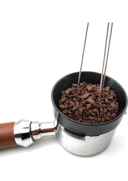 Espresso Kahve Karıştırıcı, Paslanmaz Ahşap Saplı, Ceviz (Yurt Dışından)