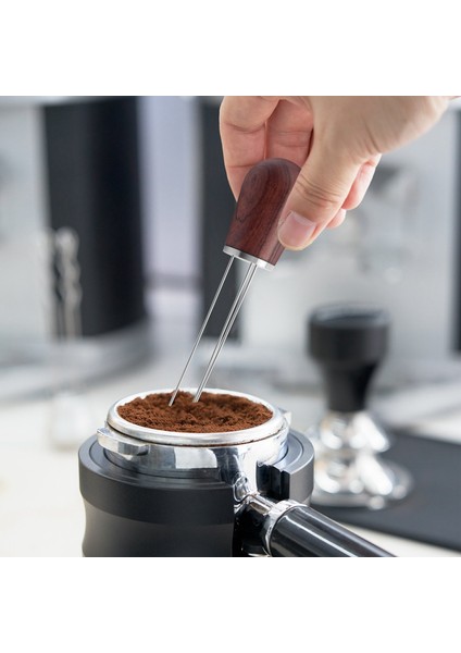 Espresso Iğne Dağıtıcısı, Ahşap Saplı Kahve Karıştırıcı Dağıtıcısı, B (Yurt Dışından)