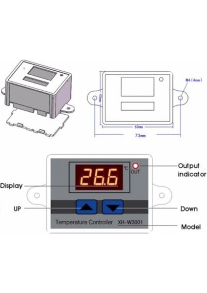 220V Ac Dijital Termostat XH-W3001 fiyatları