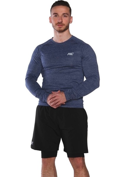 Pro Stretch Uzun Kollu T-Shirt Lacivert modelleri