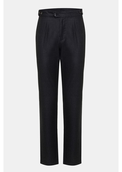 Erkek Gri Yün Kırçıllı Düğme Detaylı Del Casentino Pantolon fiyatları