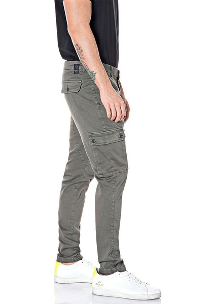 Erkek Yeşil Denim Kargo Pantolon modelleri