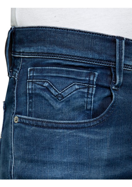 Erkek Dark Indigo Anbass Slim Fit Hyperflex Denim Pantolon fırsatları