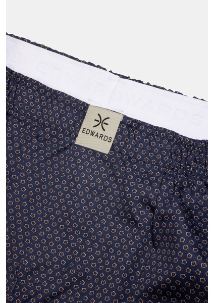 Erkek Lacivert Desenli Dokuma Boxer fiyatları
