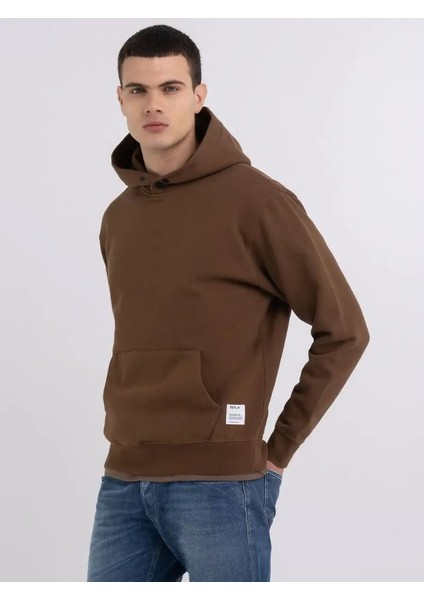 Erkek Kahverengi Kapüşonlu Sweatshirt modelleri