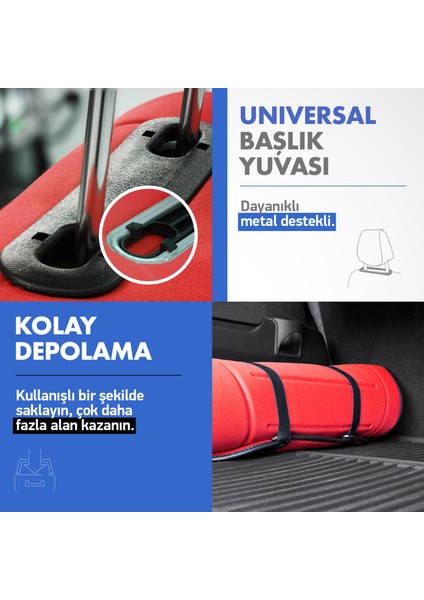 Active Line Series Koruyucu Oto Koltuk Minderi Kırmızı