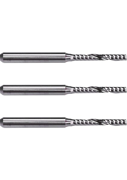 3x 2mm x 15MM Karbür Tek Flüt Spiral Uçlu Freze Cnc Router Bit (Yurt Dışından)