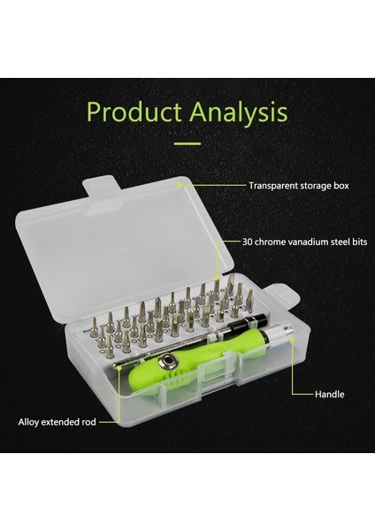 32'si 1 Arada Manuel Tornavida Seti Ev Aletleri Bakım Aracı Hassas Tornavida Seti Çok Fonksiyonlu (Yurt Dışından) fiyatları