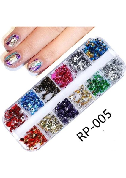 Nail Art Kırık Folyo Süsleme (12'li)