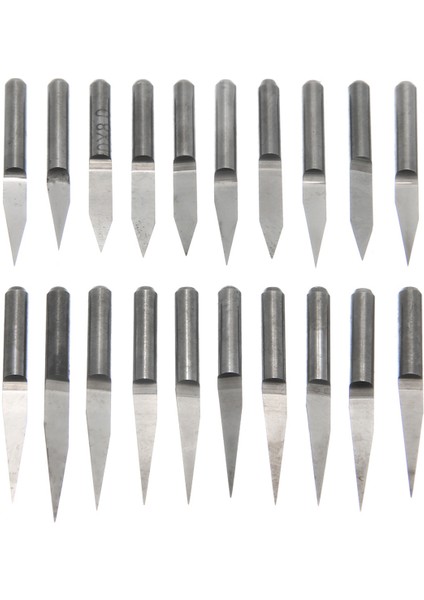 20 Adet Caide Gravür Uçları 3.175MM Cnc Router Bit 10/15/20/30 Derece Freze Kesici Aletler (Yurt Dışından)