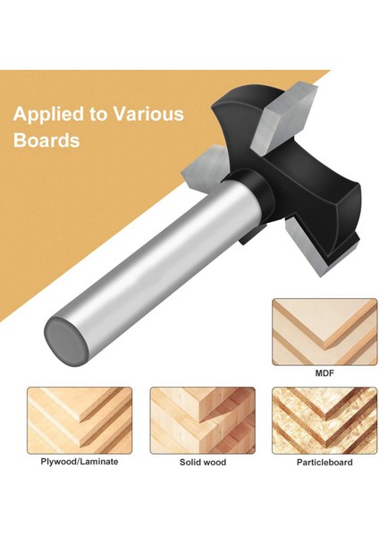 2x Cnc Spoilboard Yüzey Freze Uçları, 1/4 Inç Şaft 1 Inç Kesme Çapı, Döşeme Düzleştirme Yönlendirici Bit Planya Ucu (Yurt Dışından)