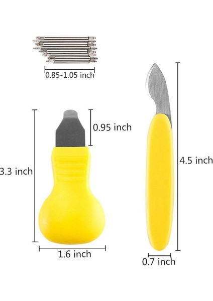 Arka Kasa Açıcı Sökücü Sökme Onarım Aracı Farklı Boyutlarda 5 Adet, Saat Sökme Değişimi Paslanmaz Çelik Arka Kasa Açıcı ve 8 Ekstra Saat Pimi (Yurt Dışından)