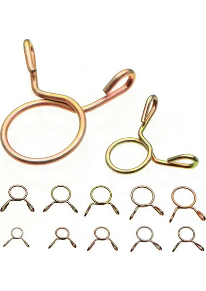 100 Adet Hortum Kelepçesi Çinko Kaplama Yay Klipsleri Dişli Hortum Yakıt Hattı Kelepçesi (Yurt Dışından)