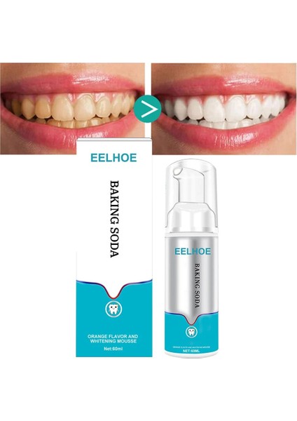 Kabartma Tozu Diş Beyazlatma Köpük Parlaklaştırma Derin Temizleme Köpüğü Diş Macunu Lekeleri Kaldırır Taze Nefes Diş Bakımı Araçları 60 ml (Yurt Dışından)