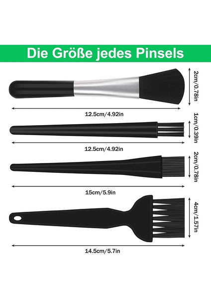 Xhhdqes 4 Adet Antistatik Fırça Seti, Çoklu Antistatik Fırça Klavye Bilgisayar Temizleyici Fırça, Laptop Klavye Devre Kartı Için (Yurt Dışından) modelleri