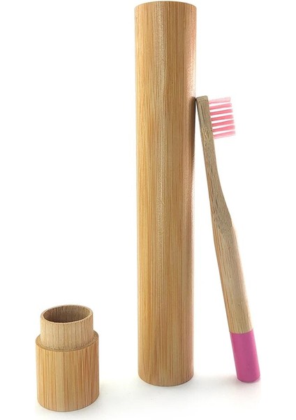 Adet Bambu Diş Fırçası Yuvarlak Bambu Saplı Kıl Ahşap Saplı Düşük Karbonlu Diş Fırçası Çocuklar Için Diş Fırçası Kutusu ile (Yurt Dışından)