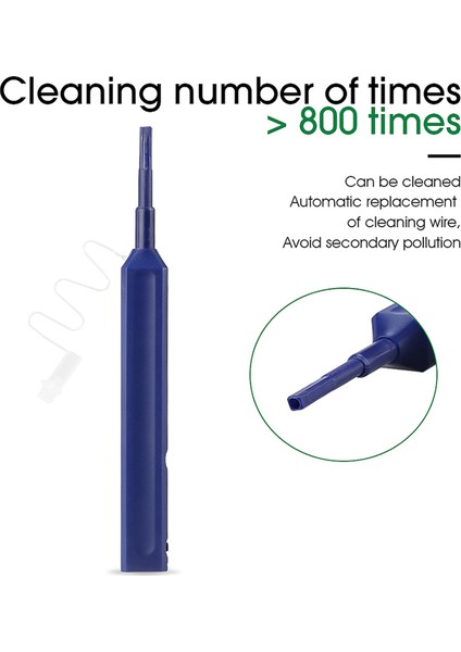 Adet Yedek Aksesuarlar Lc/mu 1.25MM Fiber Optik Temizleme Kalemi Tek Tıklamayla Temizleme Fiber Temizleyici Araçları Optik Fiber Konnektör Temizleyici (Yurt Dışından)