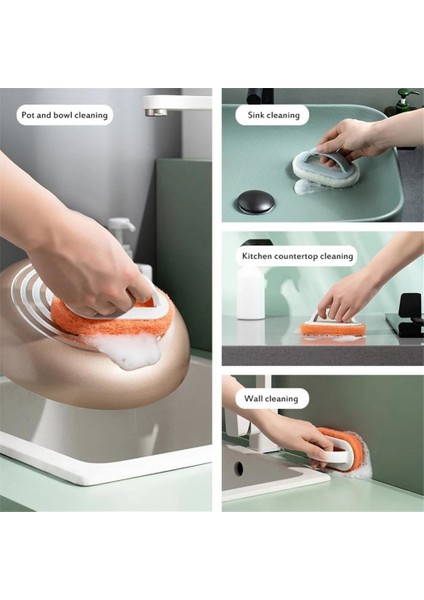 Çok Fonksiyonlu Kolları Sünger Fırça Mutfak Banyo Temizleme Sünger Fırçası Plastik Saplı Sünger Banyo Alt Küvet Fırçası Acce (Yurt Dışından) modelleri