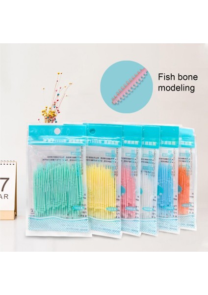 100 Adet/takım Diş Arası Fırça Kürdan Güvenli Renkli Zarif Çift Başlı Diş Arası Fırça Hastane Için (Yurt Dışından) fiyatları