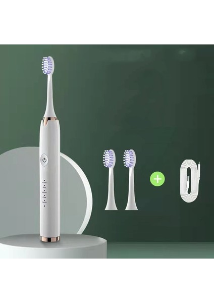 Güçlü Ultrasonik Sonic Elektrikli Diş Fırçası USB Şarj Şarj Edilebilir Diş Fırçaları Yıkanabilir Elektronik Beyazlatma Diş Fırçası (Yurt Dışından)