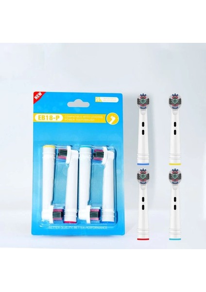 Oral B Elektrikli Diş Fırçası Kafaları Değiştirilebilir Fırça Kafaları Oral B Electric Advance Pro Health Triumph 3D Excel Vitality 4 Adet (Yurt Dışından)