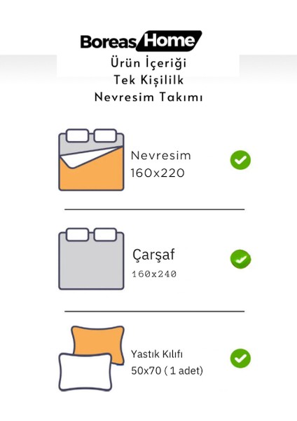 Sindy Pamuklu Ranforce Nevresim Takımı Tek Kişilik