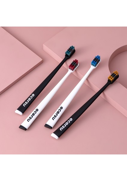 2 Adet Yetişkin Yumuşak Kıllı Diş Fırçası Bambu Kömür Diş Fırçası Çiftler Için Yeniden Kullanılabilir Taşınabilir Ev Seyahat Diş Fırçaları Ağız Bakımı (Yurt Dışından)
