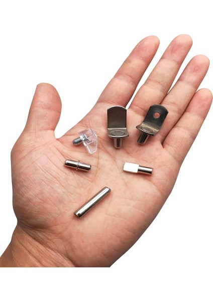 Dolap Raf Mandalları-1 Set * Raf Çivi Kitleri (6 Stil: L Şeklinde Deliksiz Braket/l Şeklinde Delikli Braket/pim/düz Kaşık Çivi/silindirik Pim/pvc Raf Pimi, Her Biri 12 Parça)-Gümüş (Yurt Dışından) indirimleri