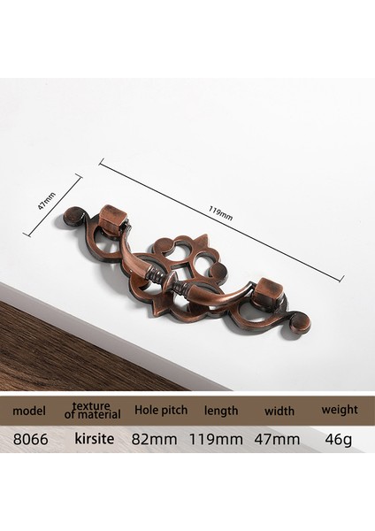 Kırmızı/yeşil Bronz Antika Avrupa Klasik Eski Moda Mobilya Mutfak Dolap Kulpu Ayakkabı Dolabı Çekmecesi Çinko Alaşım Kolu (Yurt Dışından)