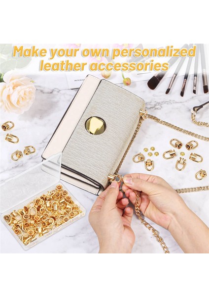 40 Adet Top Sonrası Kafa Düğmeleri Saplama Vidası Metal D Halka Perçinler Cüzdan Askısı Ayakkabı Aksesuarları (Yurt Dışından) indirimleri