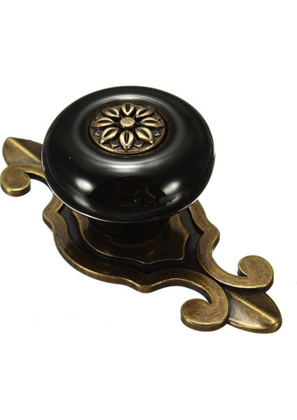 Flyeer Vintage Seramik Kapı Kolları Çekmece Dolap Dolap Dolap Çekme Kolu Siyah + Bronz (Yurt Dışından) modelleri