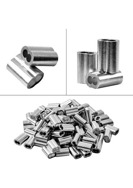 Jdxhlau 1/8 Inç 100 Adet Alüminyum Sıkma Döngü Kolu Tel Halat, Kablo Yüksük (Yurt Dışından) indirimleri