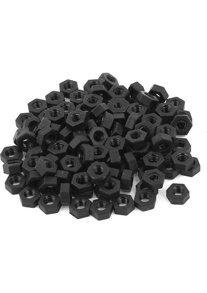 100 Adet M3 Dişli Ekleme Kilit Sabitleme Vidası Naylon Somunlar Altıgen Siyah (Yurt Dışından) fiyatları
