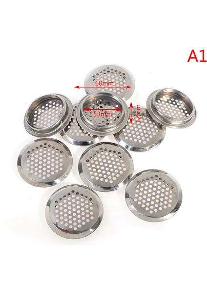 10 Adet Yuvarlak Dolap Hava Kanalı Havalandırma DIA.19MM-53MM Çelik Panjur Örgü Delik Fişi (Yurt Dışından)