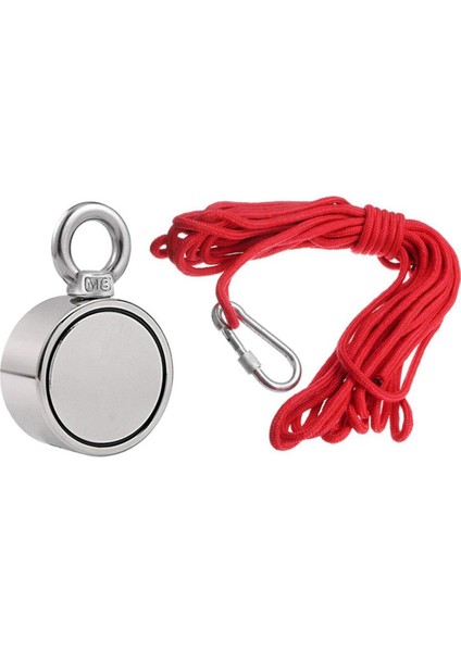 Ma Çift Taraflı Balık Tutma Mıknatısı, 10 Metre Halatlı Güçlü Manyetik Halka Mıknatıs (Yurt Dışından)