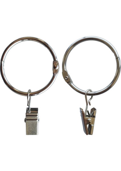 Flyeer 30 Paket Halkalı Perde Klipsi Metal Paslanmaz Perdelik Çubuk Halkaları Güçlü Klipsli Kancalar Kolay Açılır ve Kapatılır 1,5 Inç Iç Çap Gümüş (Yurt Dışından) indirimleri