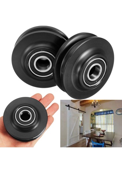 Quanbu 2 Adet Çift Rulman Ahır Kapısı Kasnağı Amerikan Sürgülü Kapı Kasnağı Dolap Pencere Kasnağı (Yurt Dışından) modelleri