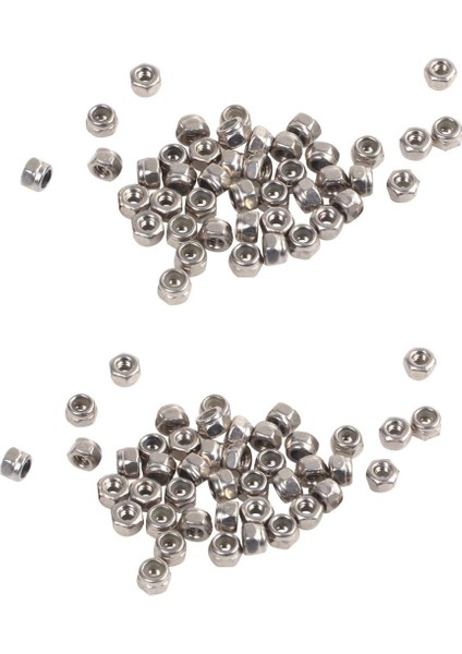 100 Adet M2 Çinko Kaplama Kendinden Kilitli Naylon Ekleme Altıgen Kilit Somunları (Yurt Dışından)