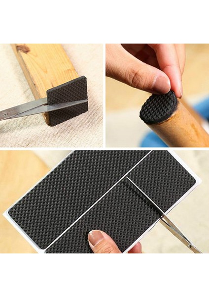 Sandalye Masa Koruyucu Donanım Için Kendinden Yapışkanlı Mobilya Bacak Ayak Kayma Mat (Yurt Dışından)
