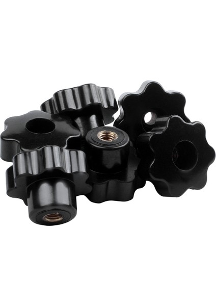 Topuzlar-6 x Sıkıştırma Topuzu 5 x Yıldız Şekilli Topuzlar-Siyah (Yurt Dışından) fiyatları