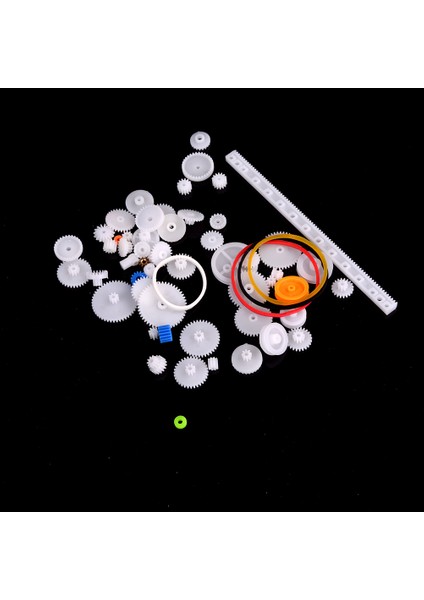 60 Adet Plastik Dişli Seti Dıy Raf Kasnak Kayış Solucan Tek Çift Dişliler (Yurt Dışından)