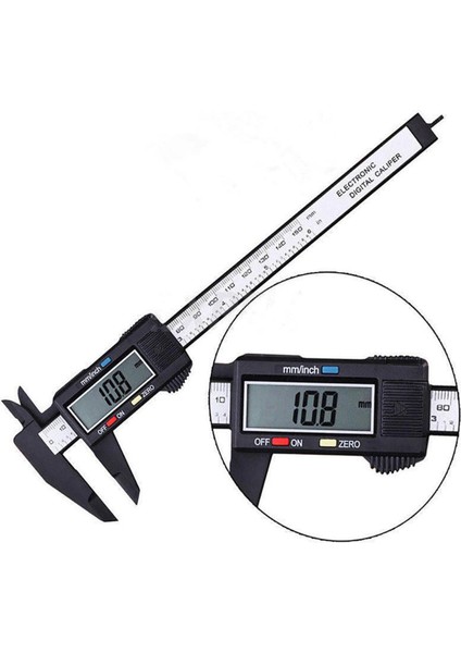 150MM 6 Inç LCD Dijital Sürmeli Kaliper Elektronik Ölçüm Ölçer Mikrometre (Yurt Dışından)