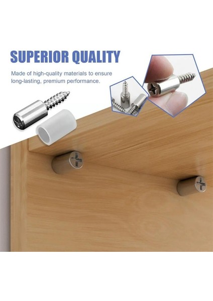 Ev Dolabı Entegre Kendiliğinden Vuran Vidalar Bölme Braketleri / Cam Raflar Sabitleme Desteği Vida Tutucu (Yurt Dışından) modelleri