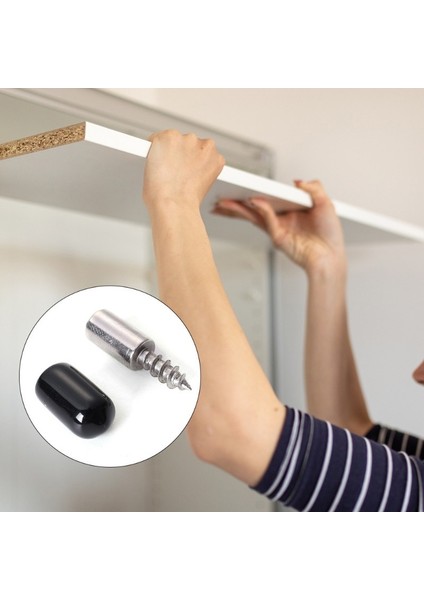 Ev Dolabı Entegre Kendiliğinden Vuran Vidalar Bölme Braketleri / Cam Raflar Sabitleme Desteği Vida Tutucu (Yurt Dışından) fırsatları