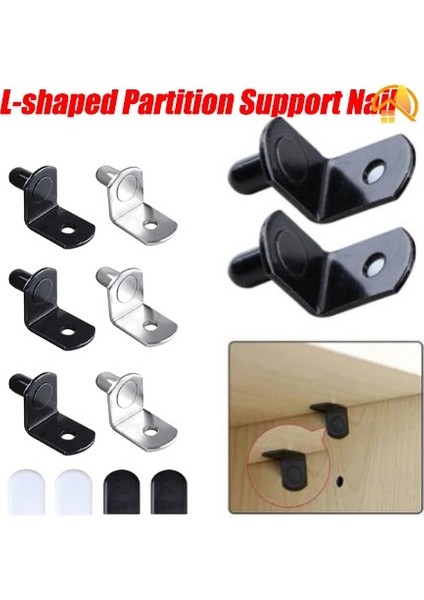 Adet L Şekilli Metal Demir Raf Destek Tutucu/dolap Sabitleme Pimi Ev Mobilya Braketi (Yurt Dışından)