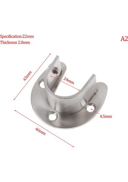 19/22/25/32MM Dolap Braketi Paslanmaz Çelik Çubuk Soket Flanş Çubuk Tutucu Karşılaşma (Yurt Dışından)