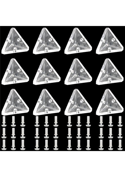 Yarı Şeffaf Vidalar ile 12 Adet Akrilik Köşe Braketleri Şeffaf 3 Delikli Sağ Açı Bağlantı Braketi Braketleri (Yurt Dışından) modelleri