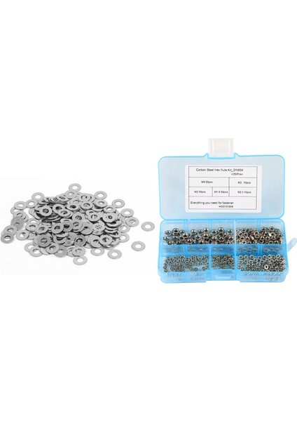 M2 Paslanmaz Çelik Düz Pullar Ara Parçaları Bağlantı Elemanı DIN125 200 Adet 250 Adet/takım M1.6 M2 M2.5 M3 M4 Karbon Çelik Altıgen Somun (Yurt Dışından)