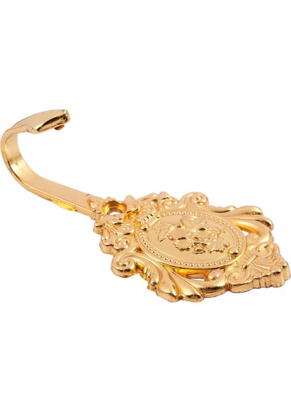 Flyeer Gül Desen Vintage Alaşım Perdelik Perde Holdbacks Tieback Kancaları 2 Adet (Altın) (Yurt Dışından) indirimleri