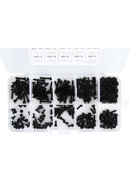 300 Adet M2 Paslanmaz Çelik Altıgen Vida Somunları Cıvata Kapağı Soket Çeşitler Kutusu Yeni (Yurt Dışından) fiyatları